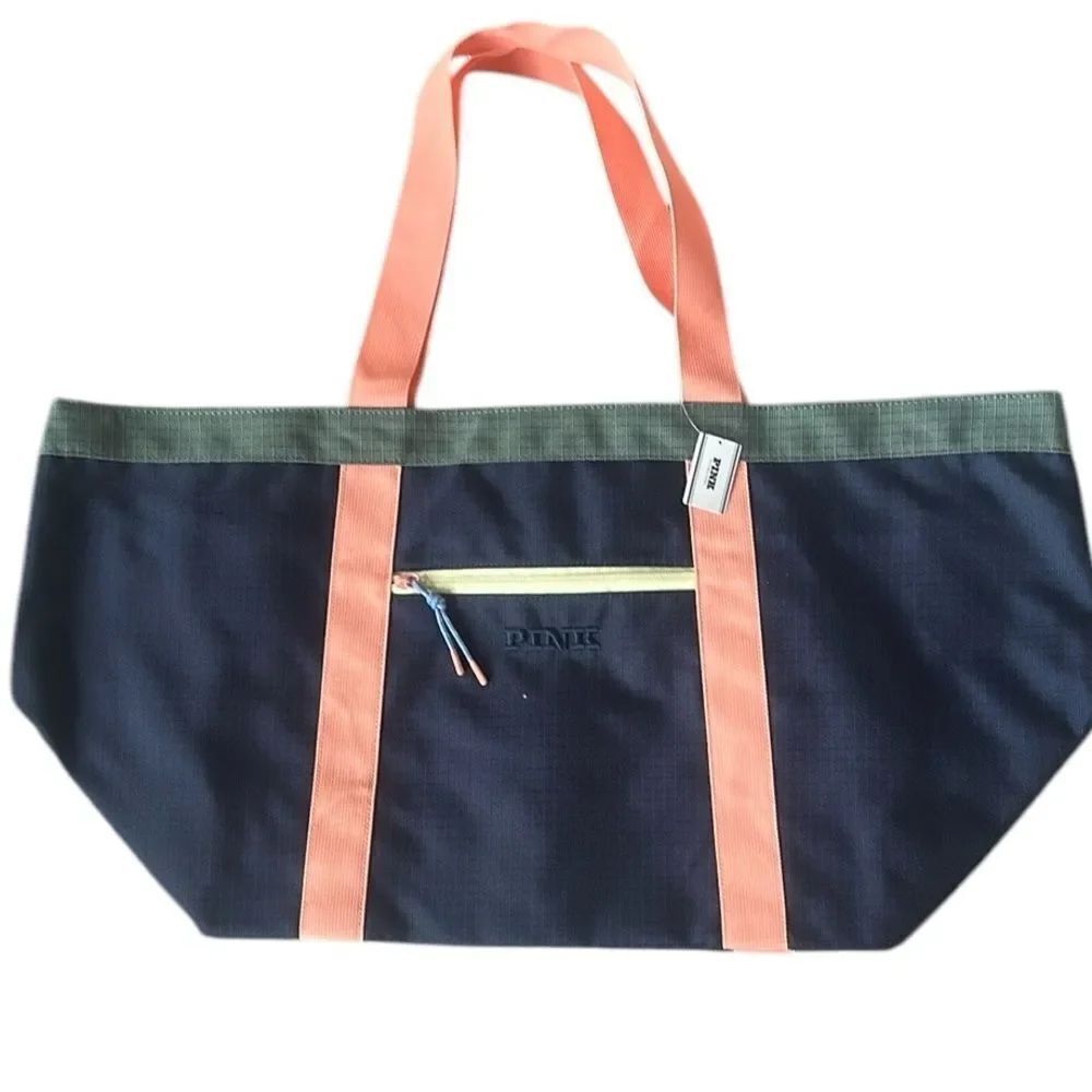 Victoria’s Secret Pink Navy and Coral Tote Bag!